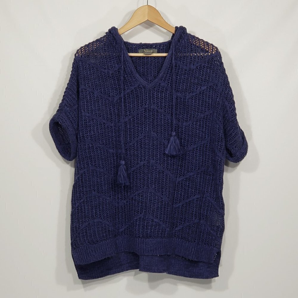Natural Reflections  Hooded Purple Cotton Sweater  Women's Size M